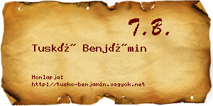 Tuskó Benjámin névjegykártya