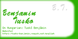 benjamin tusko business card