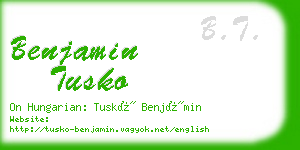 benjamin tusko business card